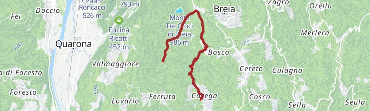 Route map: CELLIO CON BREIA, fraz. Carega